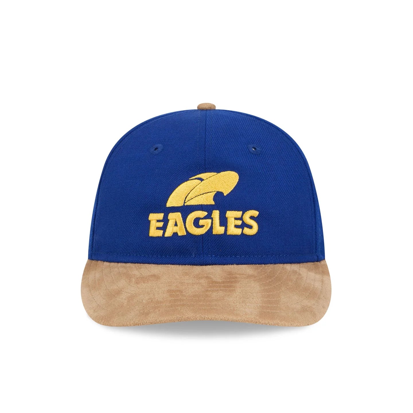 West Coast Eagles Hat - AFL 2025 Retro Contrast Suede 9Fifity Strapback Cap - New Era